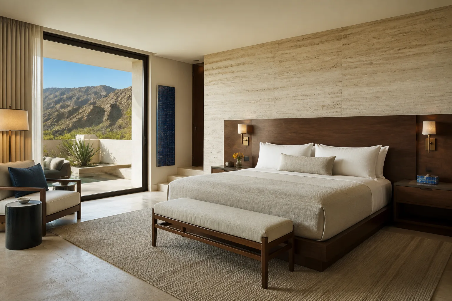 Meridian King bedroom facing the mountains